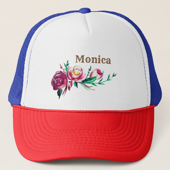 Casquette Nom, Chapeau de camion de fleurs (Devant)