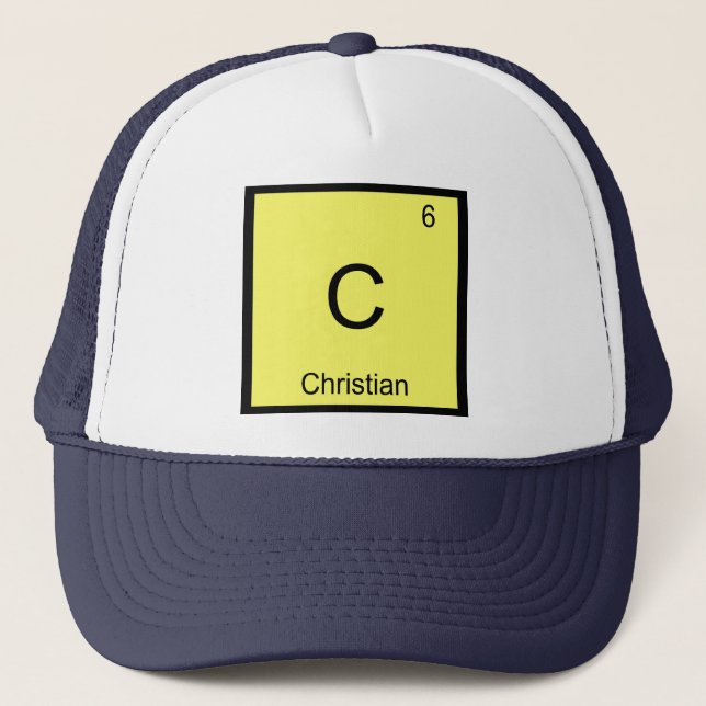 Casquette Nom chrétien Élément chimique Tableau périodique (Devant)