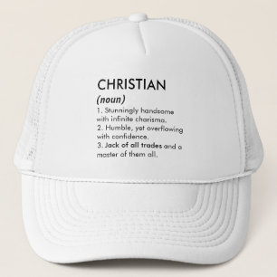 Casquette Nom chrétien, Nom modifiable, Nom personnalisé