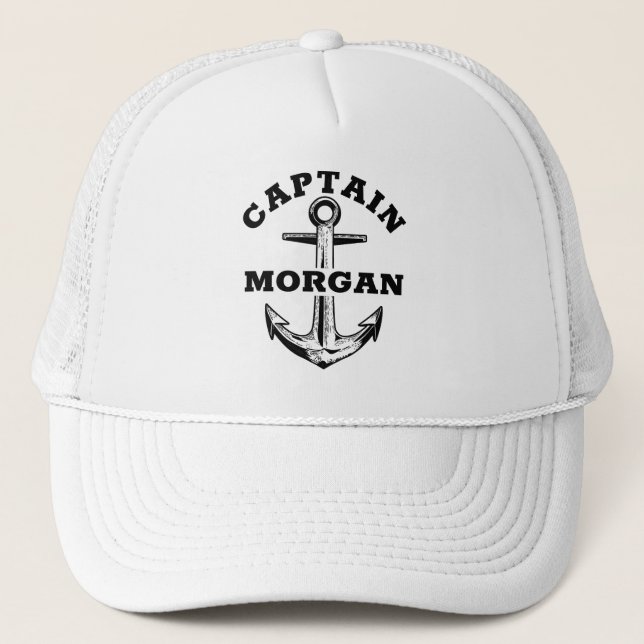 Casquette Nom d'ancre de capitaine personnalisé (Devant)