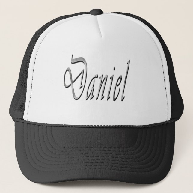 Casquette Nom Daniel Gris Foncé Deux Tons, (Devant)
