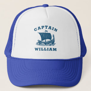 Casquette Nom de bateau personnalisé moderne nautique & logo