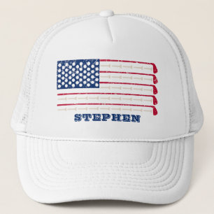 Casquette Nom de club de golf avec drapeau américain