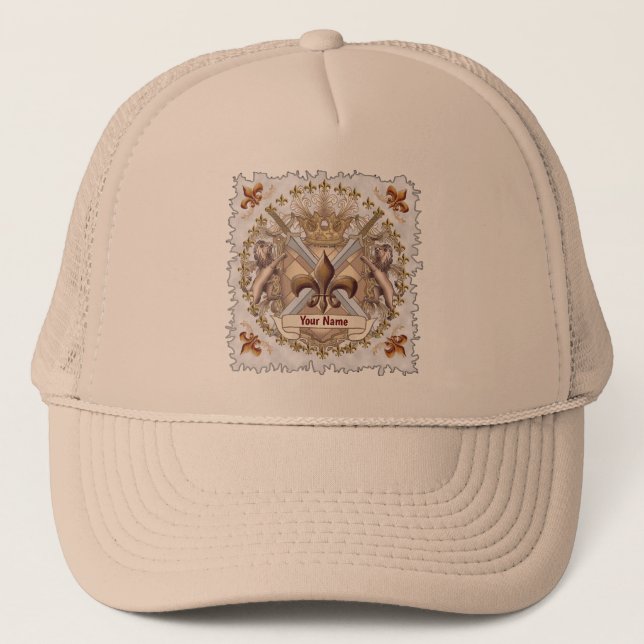 Casquette Nom de famille du bouclier Griffin Lion (Devant)