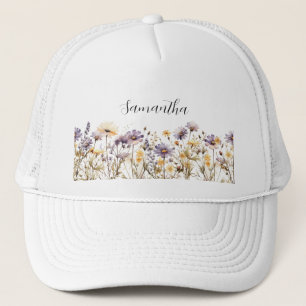 Casquette Nom de fleur sauvage florale violette 
