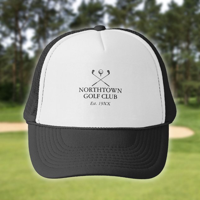 Casquette Nom de golf personnalisé Classique (Personalized Golf Club Name Classic Trucker Hat)