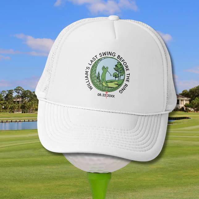 Casquette Nom de golfeur pour enterrement de vie de garçon d (Créateur téléchargé)