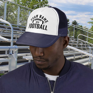 Casquette Nom de l'équipe de football personnalisé Marine