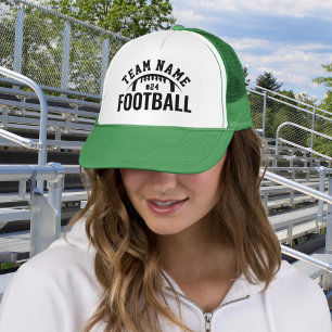 Casquette Nom de l'équipe de football personnalisé Vert