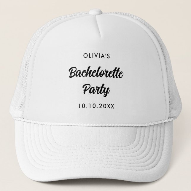 Casquette Nom de l'équipe de la mariée pour l'enterrement de (Devant)