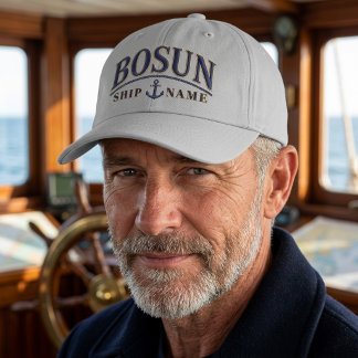 Casquette Nom de navire personnalisé Bosun