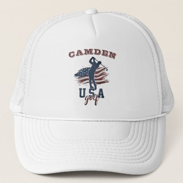 Casquette Nom de swing de golf Drapeau USA (Devant)
