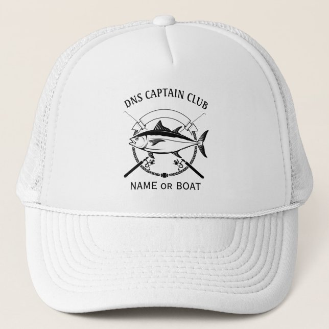 Casquette Nom de votre bateau capitaine  (Devant)
