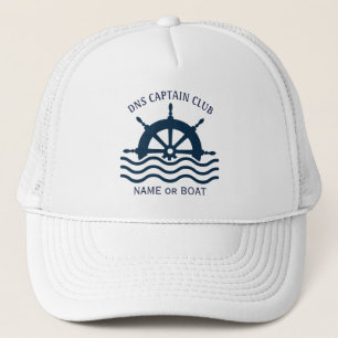Casquette Nom de votre bateau capitaine
