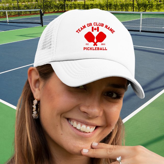 Casquette Nom d'équipe de club de pickleball Drapeau Canada  (Créateur téléchargé)