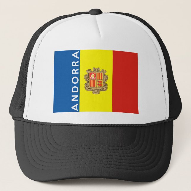 Casquette nom des textes de drapeau de pays de l'Andorre (Devant)
