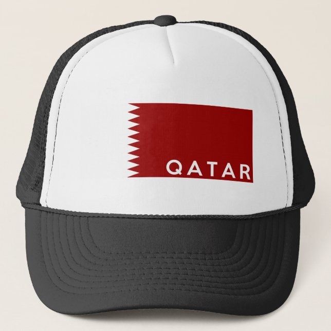 Casquette nom des textes de drapeau de pays du Qatar (Devant)