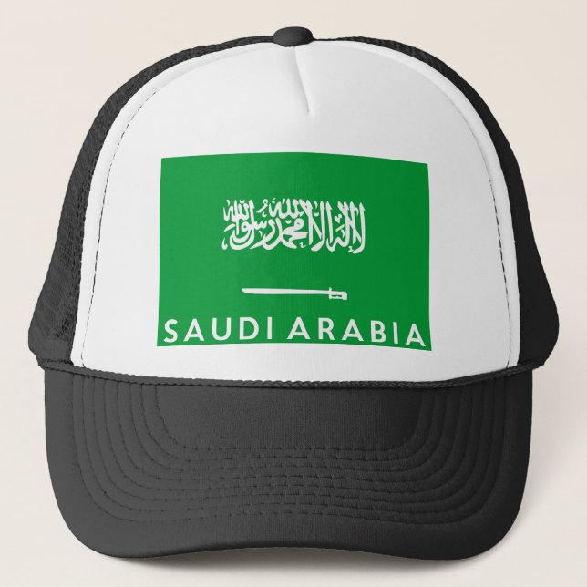 Casquette nom des textes de pays de drapeau de l'Arabie (Devant)