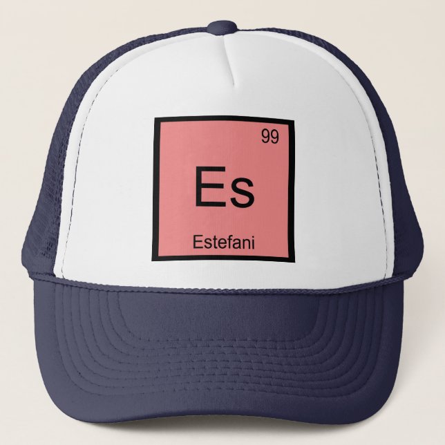 Casquette Nom d'Estefani Chimie Élément Tableau Périodique (Devant)