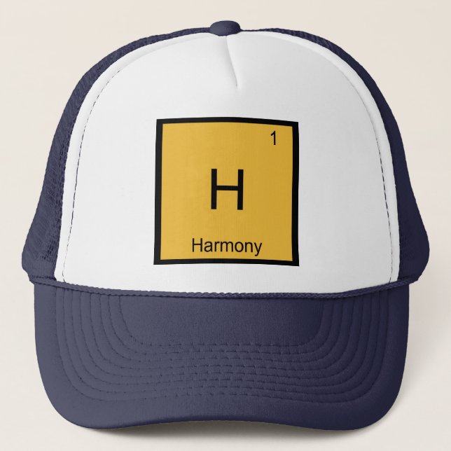 Casquette Nom d'harmonie Chimie Élément Tableau périodique (Devant)