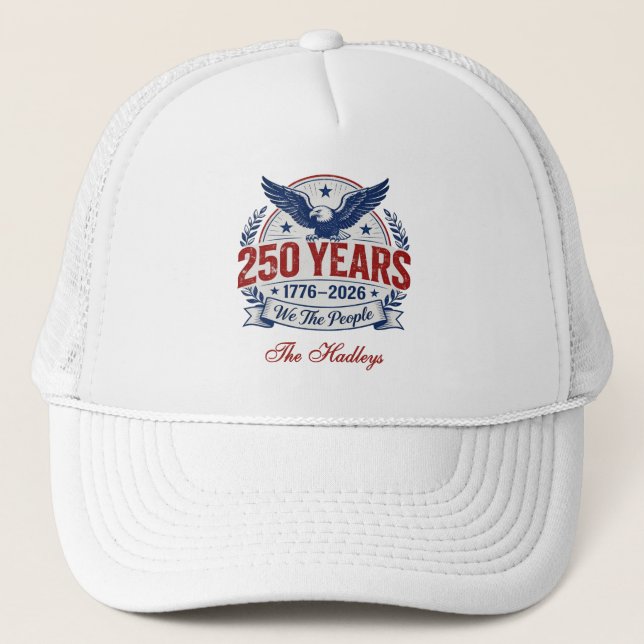 Casquette Nom du 250e anniversaire de l'Amérique (Devant)
