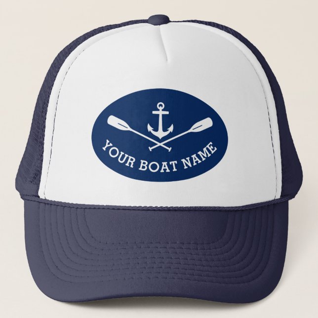 Casquette Nom du bateau Ancre de navire nautique Voitures tr (Devant)