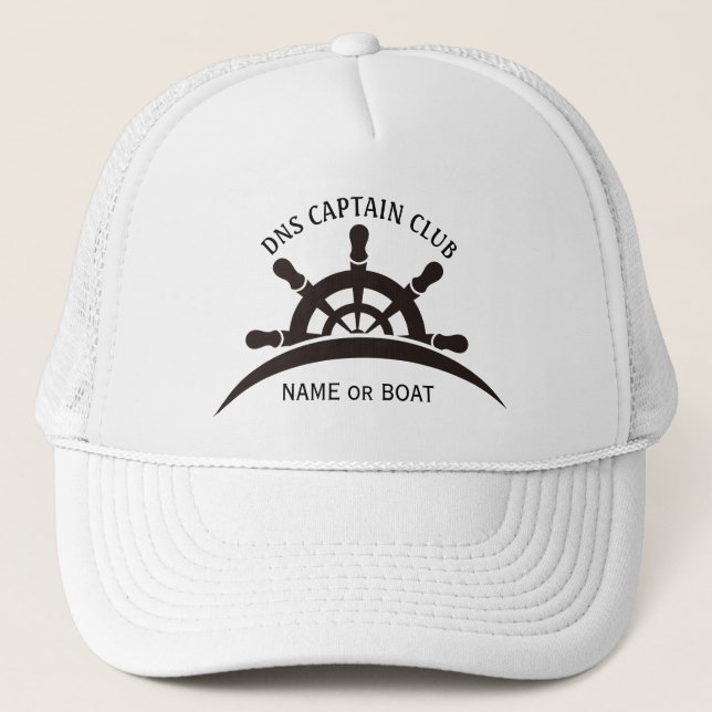 Casquette Nom du bateau capitaine  (Devant)