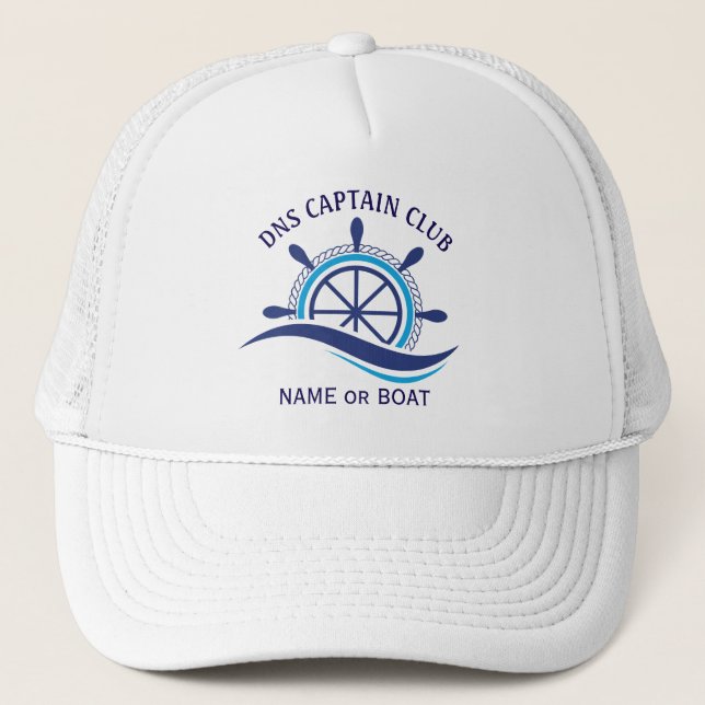 Casquette Nom du bateau capitaine  (Devant)