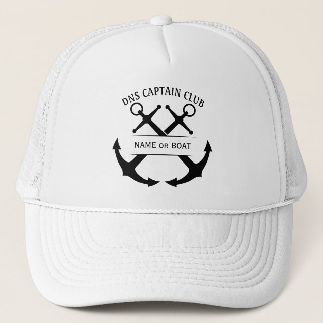 Casquette Nom du capitaine de votre bateau  (Devant)
