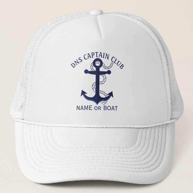 Casquette Nom du capitaine de votre bateau  (Devant)
