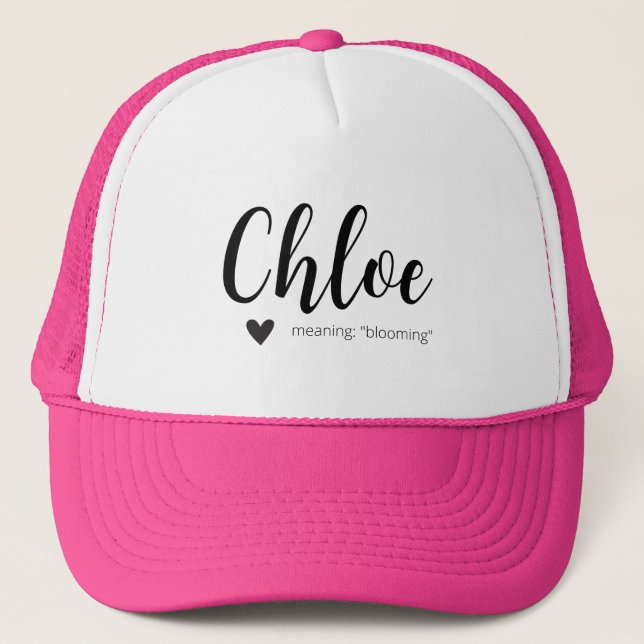 Casquette Nom du choix Signification Filles Nom personnalisé (Devant)