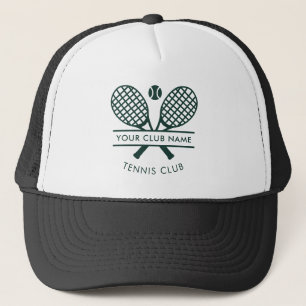 Casquette Nom du club de tennis sur gazon Motif de raquettes