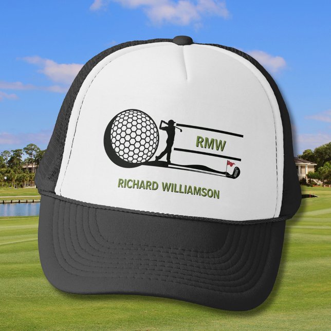 CASQUETTE NOM DU GOLFEUR MONOGRAMME PERSONNALISÉ (Créateur téléchargé)