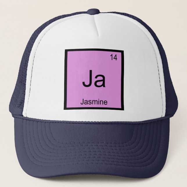 Casquette Nom du Jasmin Chimie Élément Tableau périodique (Devant)