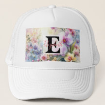 Nom du monogramme sur l'aquarelle Fleurs dans les