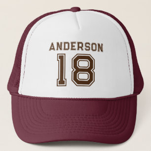 Casquette Nom du sport Numéro de votre joueur favori