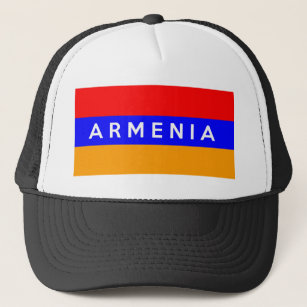 Casquette nom du texte du drapeau du pays de l'arménie