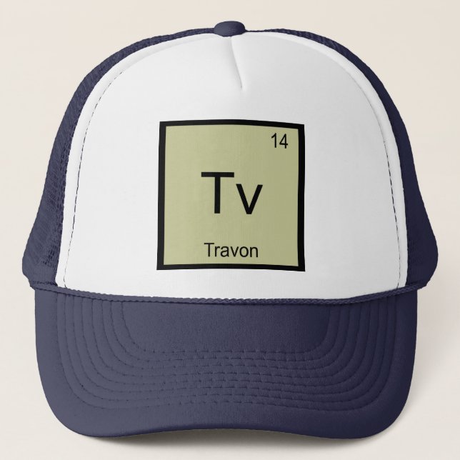 Casquette Nom du voyage Chimie Élément Tableau périodique (Devant)