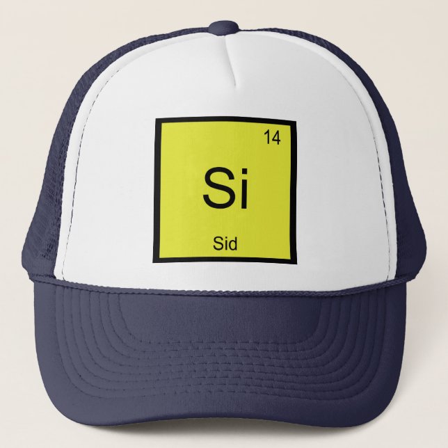 Casquette Nom latéral Chimie Élément Tableau périodique (Devant)