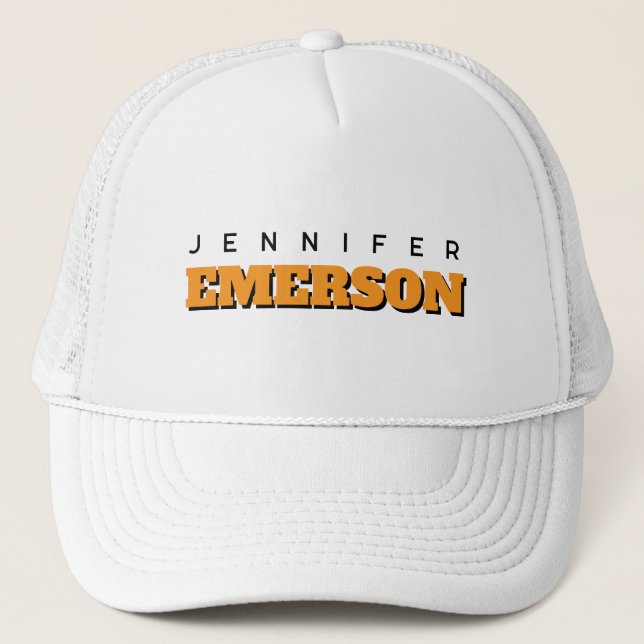 Casquette Nom moderne minimaliste professionnel simple (Devant)