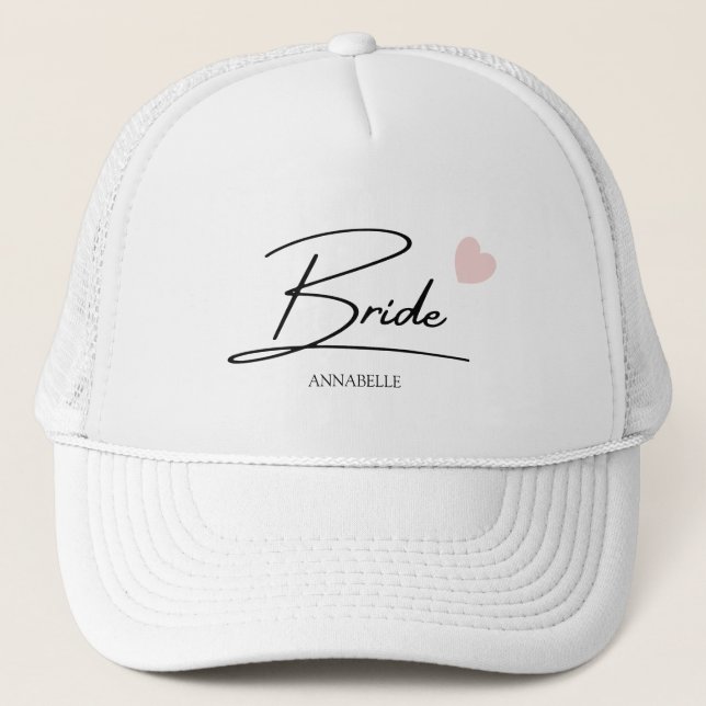 Casquette Nom personnalisé du script de mariée Chapeau de ca (Devant)