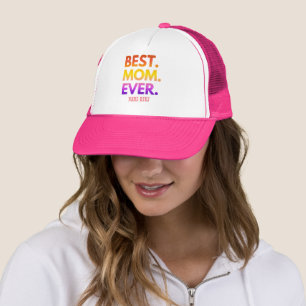 Casquette Nom personnalisé Meilleure maman toujours Typograp