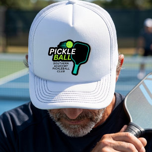 Casquette Nom simple moderne de club de pickleball vert noir