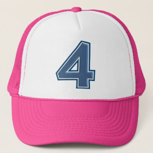 Casquette Nombre bleu 4