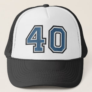 Casquette Nombre bleu 40