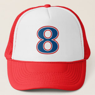 Casquette Nombre bleu 8