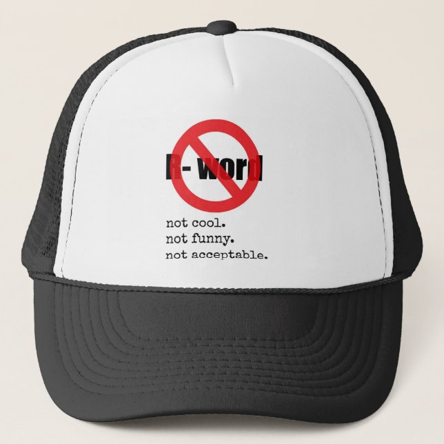Casquette non utilisant le R-mot (Devant)
