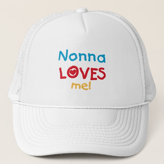 Casquette Nonna aime mes t-shirts et cadeaux (Devant)
