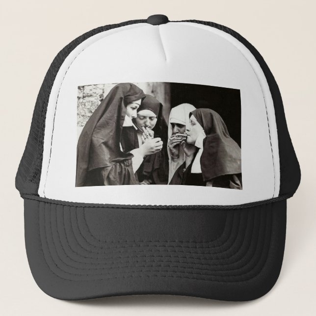 Casquette Nonnes Fumer photo Vintage (Devant)