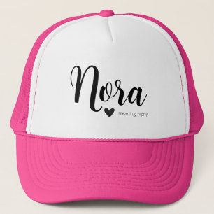 Casquette Nora Nom Signifiant Minimal Moderne Script Casquet